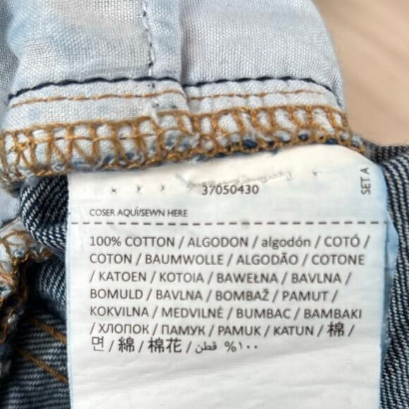 M.N.G. the Nora Jeans High Waist Raw Hem Denim Jeans in Blue Women's Size 6 - Picture 12 of 12